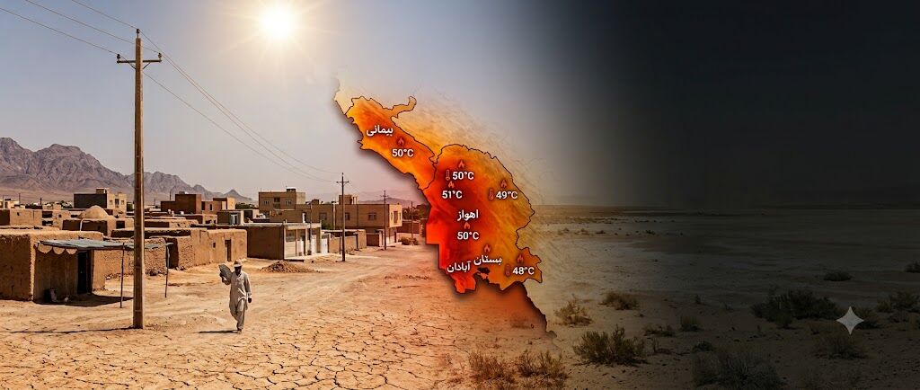 ایران در آتش گرما؛ دهلران ۵۲ درجه شد